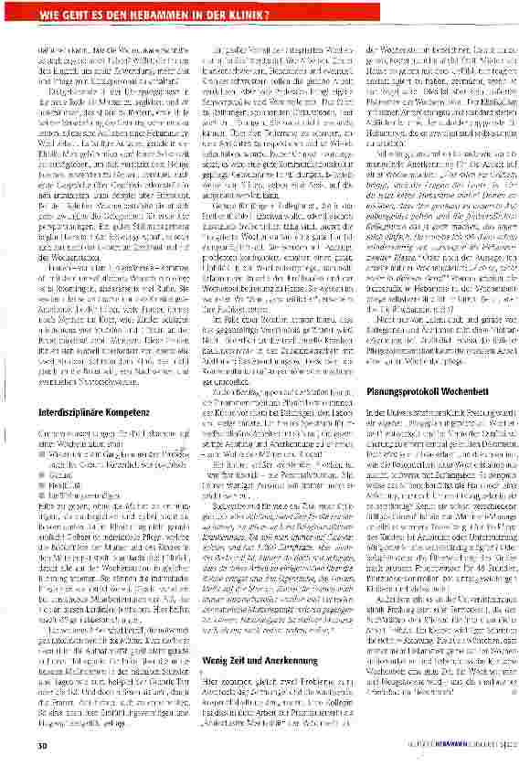 Vorschauseite 3: Integrierte Wochenbettpflege - ein weites Feld