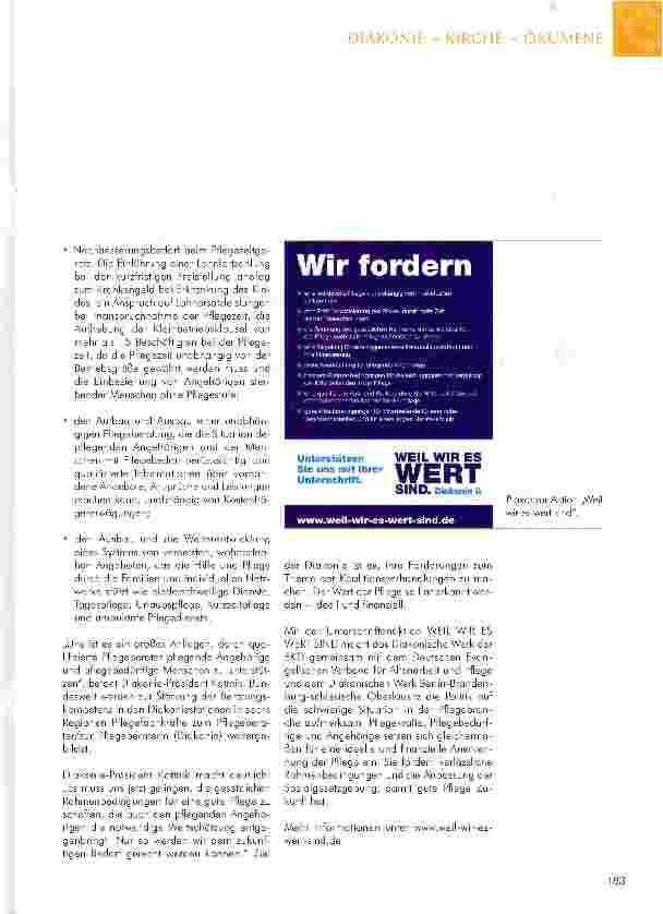 Vorschauseite 2: BESSERE ANERKENNUNG DER ARBEIT PFLEGENDER ANGEHÖRIGER