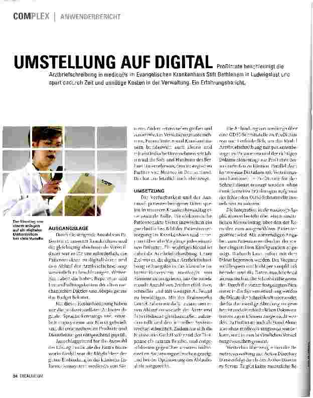 Vorschauseite 1: UMSTELLUNG AUF DIGITAL