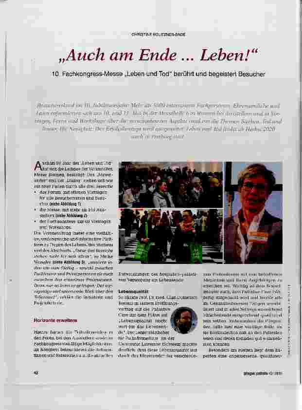 Vorschauseite 1: „Auch am Ende ... Leben!