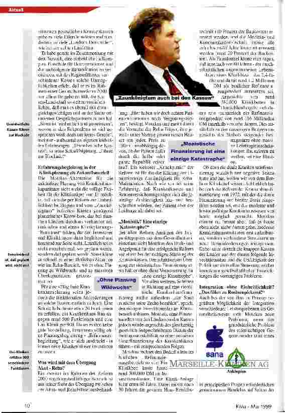 Vorschauseite 3: Wir müssen uns an den Behandlungsnotwendigkeiten orientieren und nicht an der Patientenvermarktung