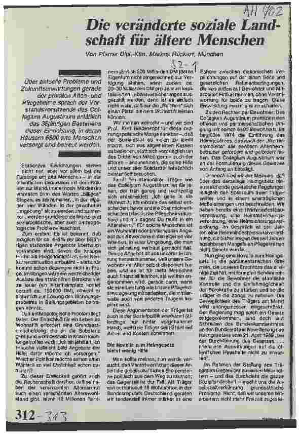 Vorschauseite 1: Die veränderte soziale Landschaft für ältere Menschen