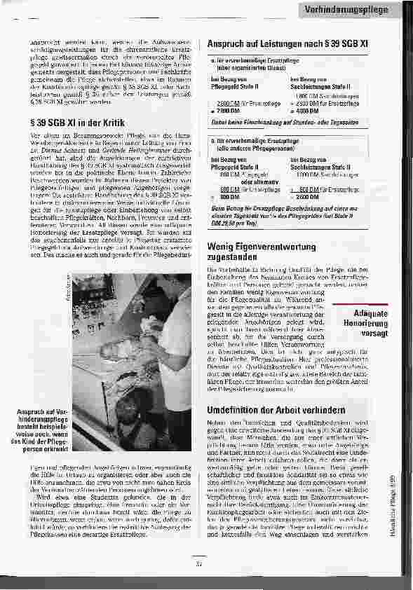 Vorschauseite 3: Verhinderungspflege gemäß § 39 SGB XI