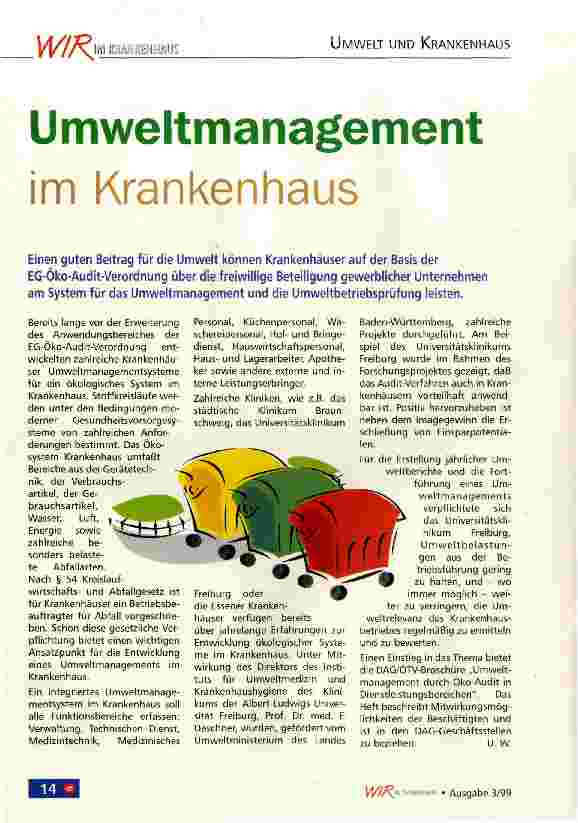 Vorschauseite 1: Umweltmanagement im Krankenhaus