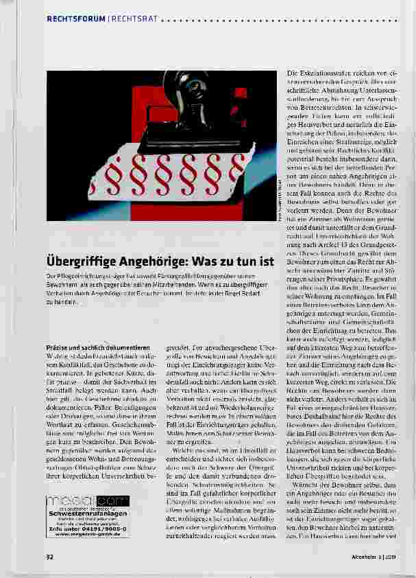 Vorschauseite 1: Übergriffige Angehörige: Was zu tun ist
