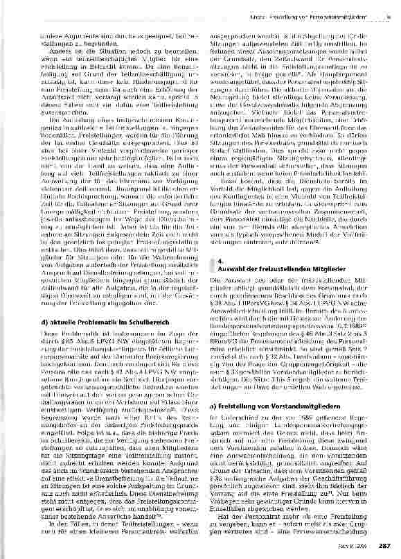 Vorschauseite 4: Freistellung von Personalratsmitgliedern