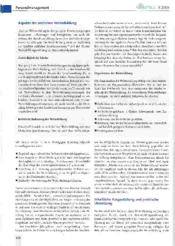 Vorschauseite 3: Ärztliche Weiterbildung als strategischer Erfolgsfaktor in der Personalgewinnung