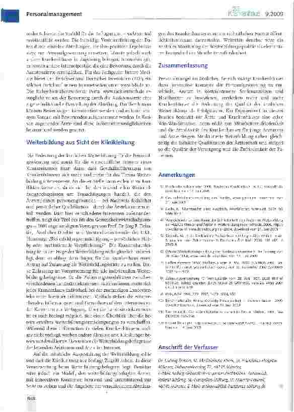 Vorschauseite 5: Ärztliche Weiterbildung als strategischer Erfolgsfaktor in der Personalgewinnung