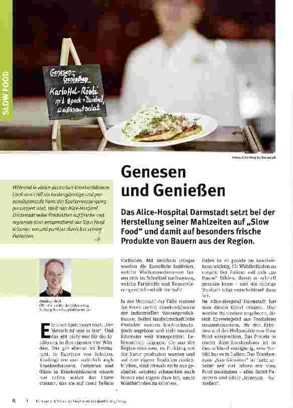 Vorschauseite 1: Genesen und Genießen