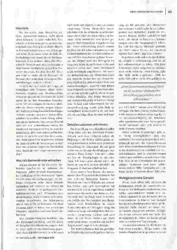 Vorschauseite 2: Hier bleibe ich meine PersonAllein leben trotz Demenz