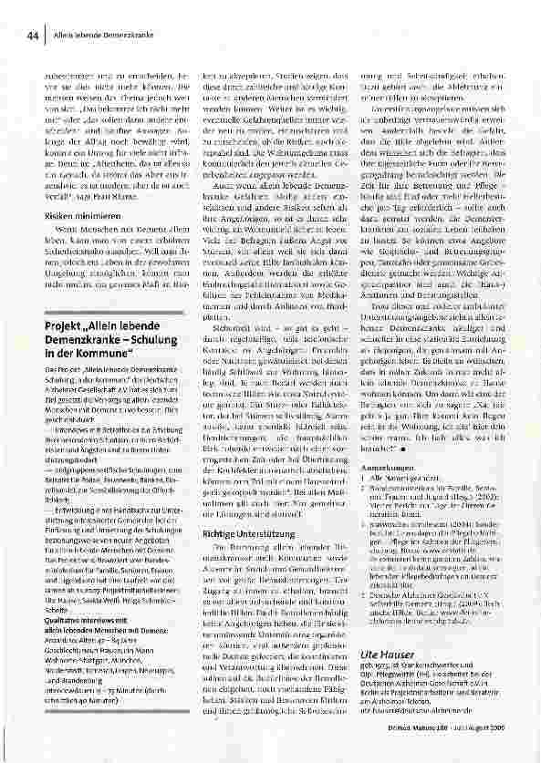 Vorschauseite 3: Hier bleibe ich meine PersonAllein leben trotz Demenz