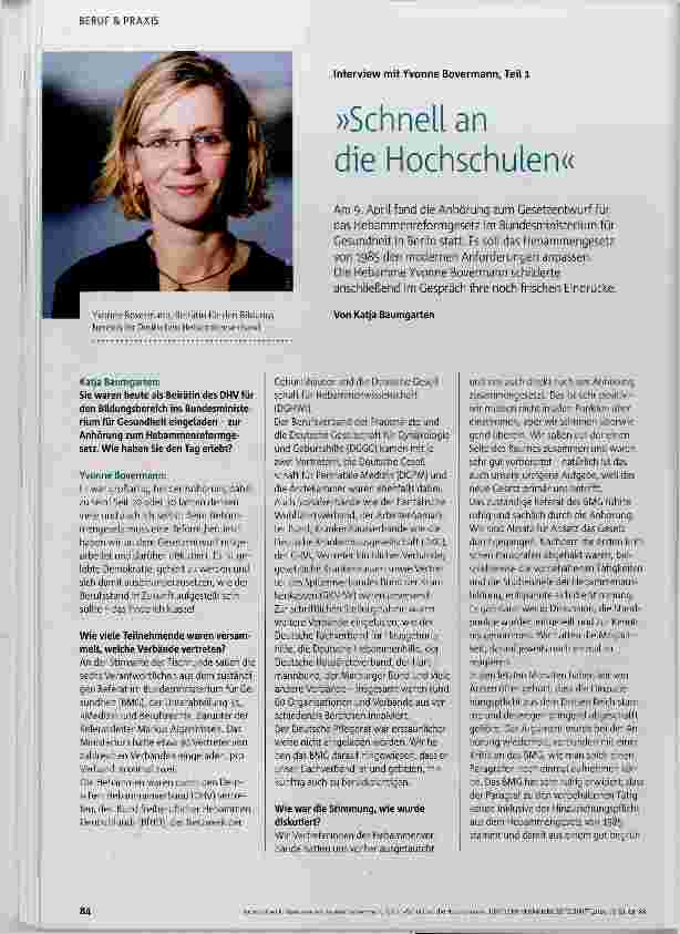 Vorschauseite 1: »Schnell an die Hochschulen«
