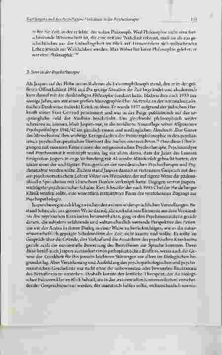 Vorschauseite 5: Herausforderungen der Freiheit Karl Jaspers und das Arzt-Patient-Verhältnis in derPsychotherapie