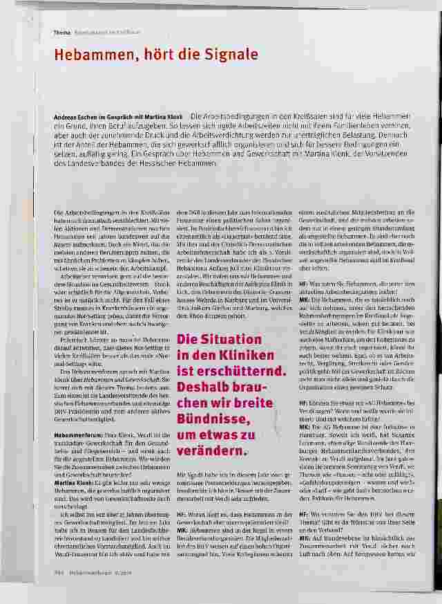 Vorschauseite 1: Hebammen, hört die Signale
