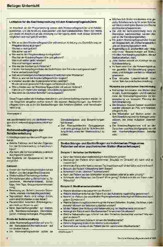 Vorschauseite 5: Krankenpflegeausbildung in der Psychiatrie Praktische Anleitung von Krankenpflegeschülern/-innen