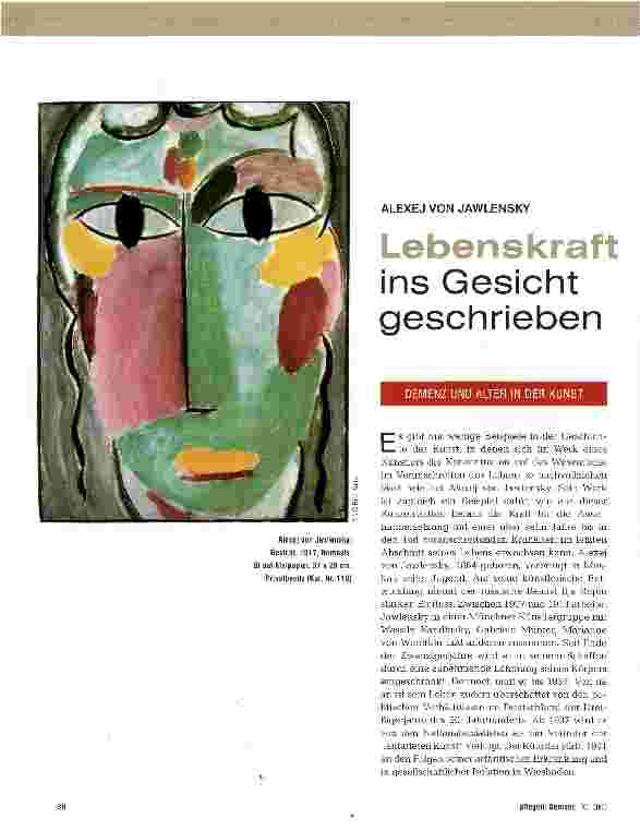 Vorschauseite 1: Lebenskraft ins Gesicht geschrieben