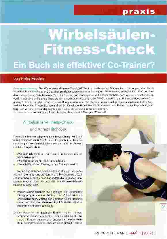 Vorschauseite 1: Wirbelsäulen-Fitness-Check Ein Buch als effektiver Co-Trainer?