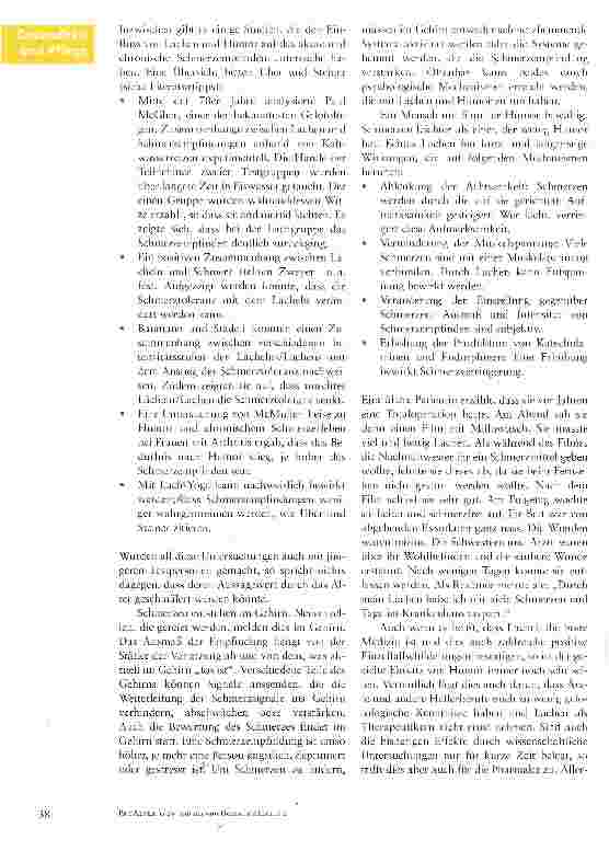 Vorschauseite 5: Humor als Analgetikum im Alter -ein chancenreiches Medikament!