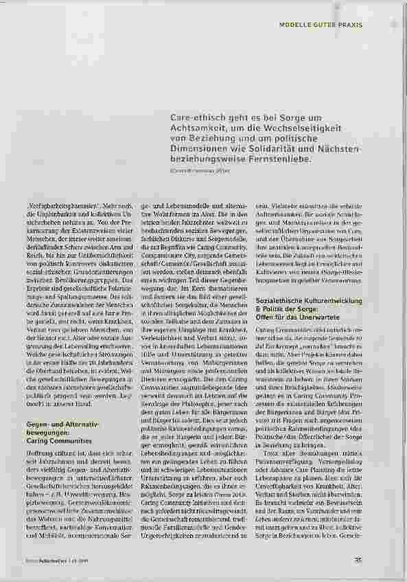 Vorschauseite 2: Auf dem Weg zu Caring Communities: Lernen aus internationalen Modellen