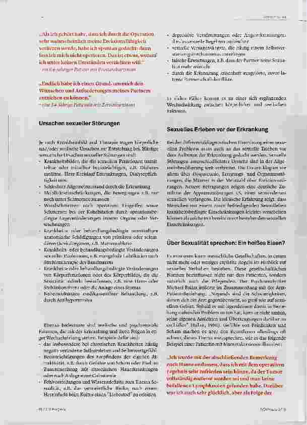 Vorschauseite 2: Krebs und Sexualität