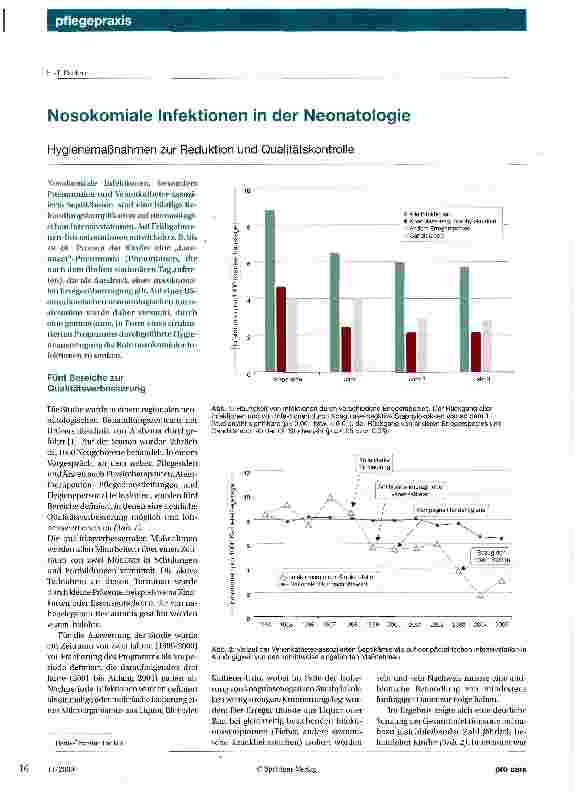 Vorschauseite 1: Nosokomiale Infektionen in der Neonatologie