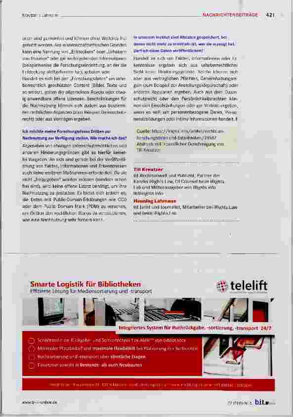 Vorschauseite 4: Rechte an Forschungsdaten und Datenbanken