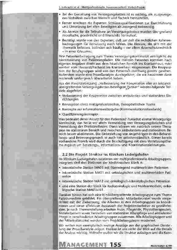 Vorschauseite 4: Multiprofessionelle, sektorenübergreifende Zusammenarbeit im Gesundheitswesen am Beispiel des VerKet-Projektes