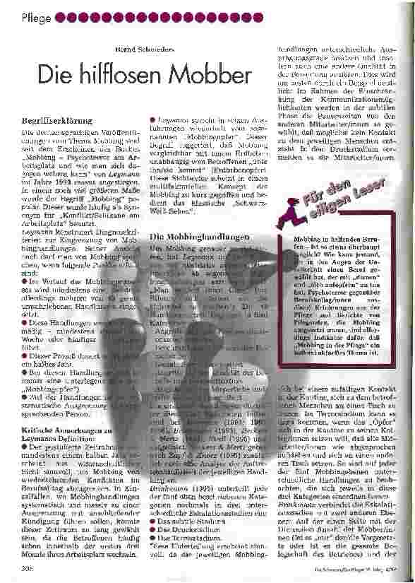 Vorschauseite 1: Die hilflosen Mobber