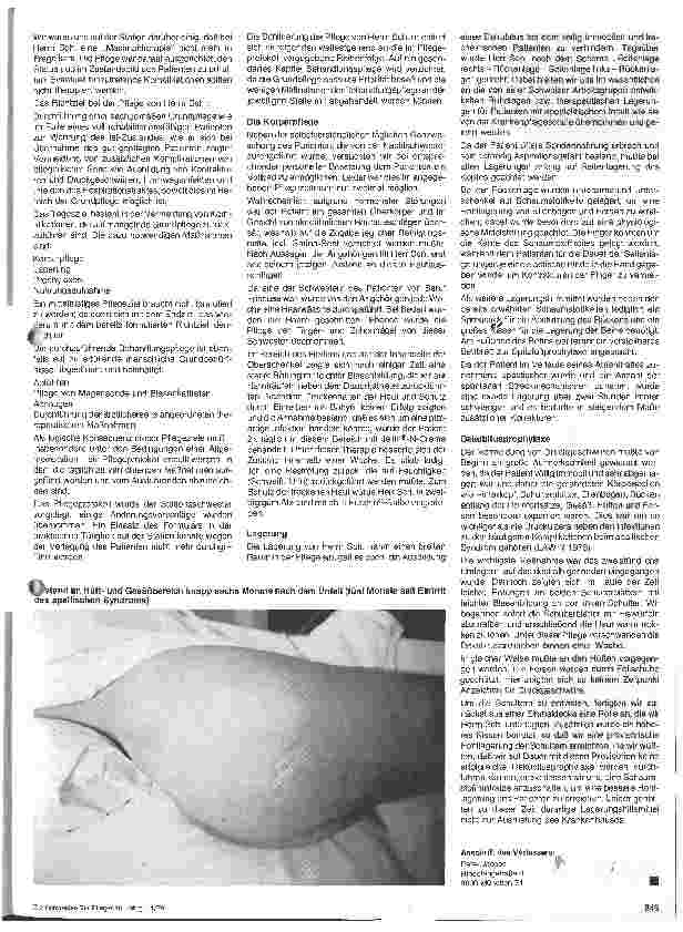 Vorschauseite 2: Pflege eines Patienten mit apallischen Syndrom unter den Bedingungen einer chirurgischen Allgemeinstation 2. Folge