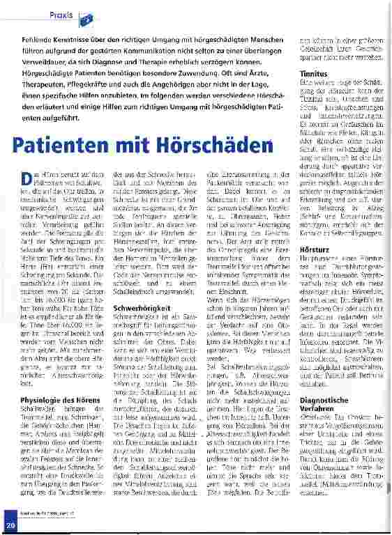 Vorschauseite 1: Patienten mir Hörschaden