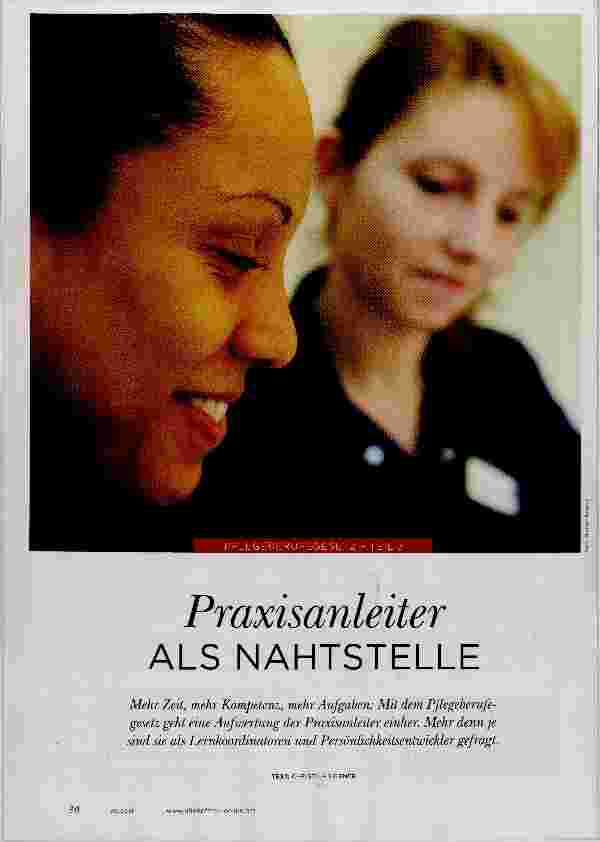 Vorschauseite 1: Praxisanleiter ALS NAHTSTELLE