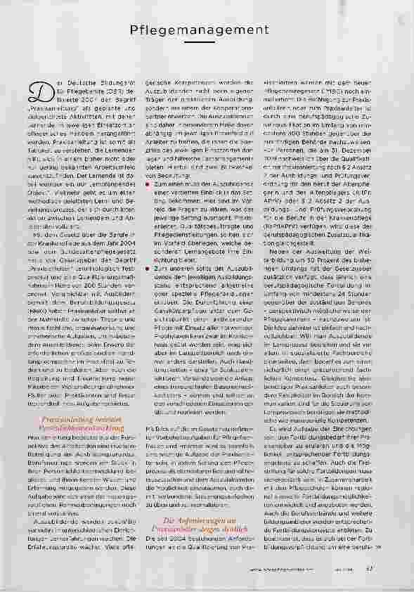 Vorschauseite 2: Praxisanleiter ALS NAHTSTELLE