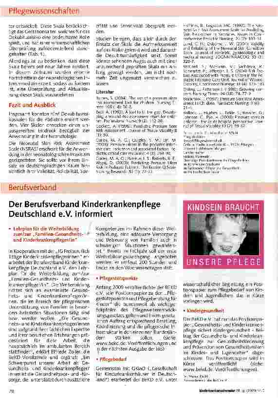 Vorschauseite 3: Dekubitusrisikoskalen für Frühund Neugeborene
