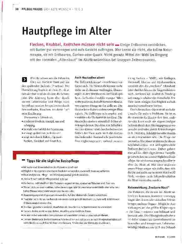 Vorschauseite 1: Hautpflege im Alter