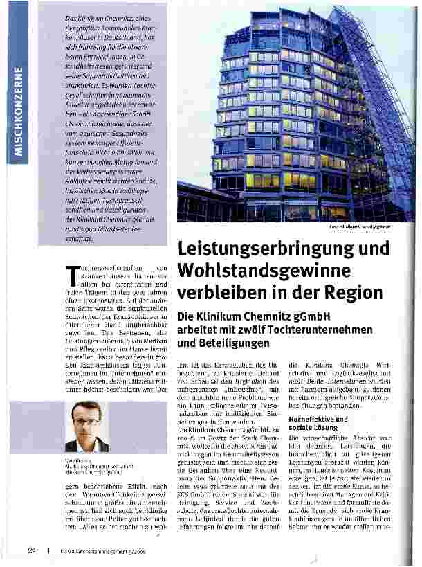 Vorschauseite 1: Leistungserbringung und Wohlstandsgewinne verbleiben in der Region