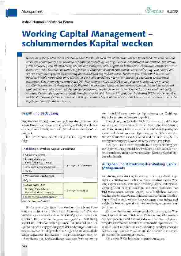 Vorschauseite 1: Working Capital Management -schlummerndes Kapital wecken
