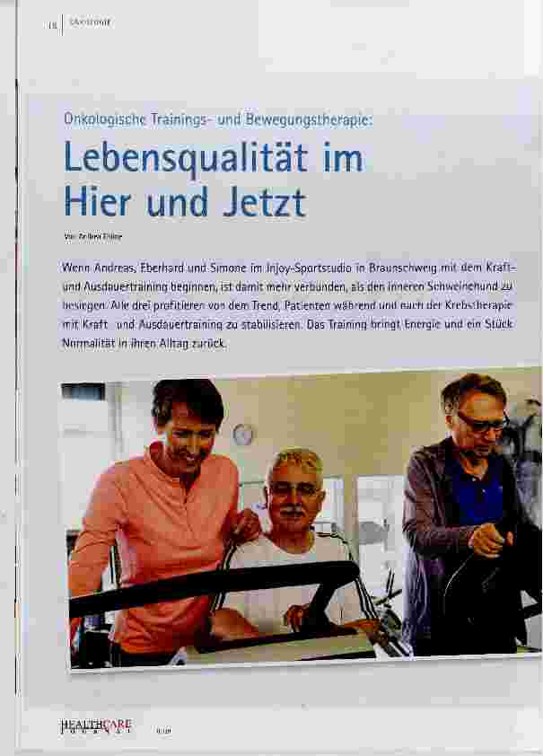 Vorschauseite 1: Lebensqualität im Hier und Jetzt