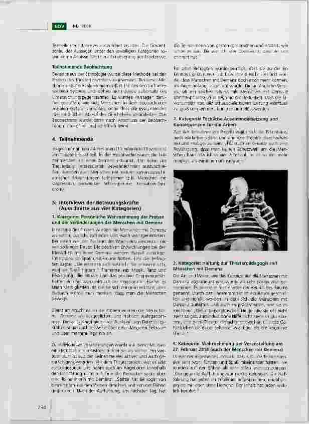 Vorschauseite 3: „Lokale Allianzen für Menschen mit Demenz - das Theaterprojekt: „Demenz bewegt (Theater) bewegt Demenz