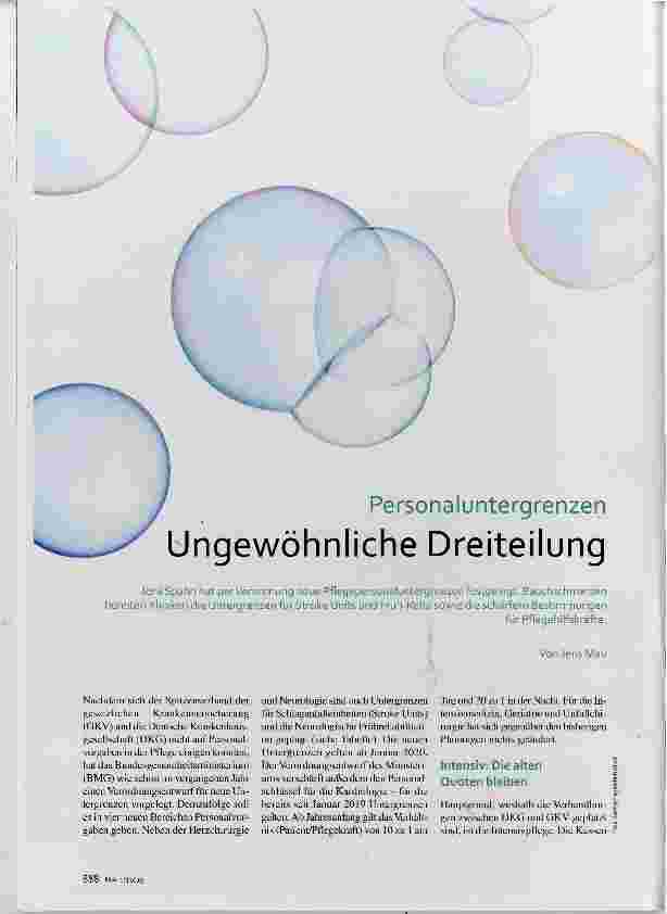 Vorschauseite 1: Personaluntergrenzen Ungewöhnliche Dreiteilung