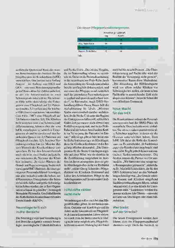 Vorschauseite 2: Personaluntergrenzen Ungewöhnliche Dreiteilung