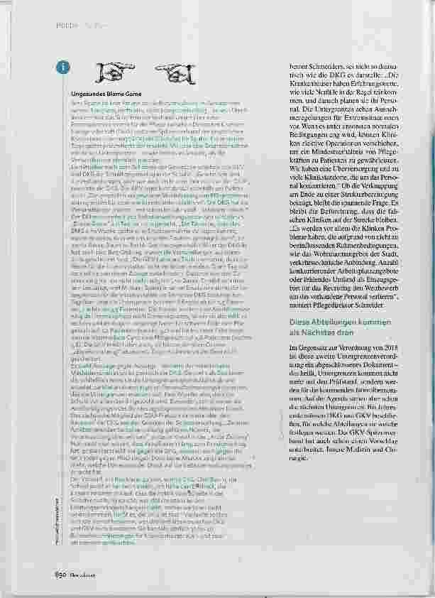Vorschauseite 3: Personaluntergrenzen Ungewöhnliche Dreiteilung