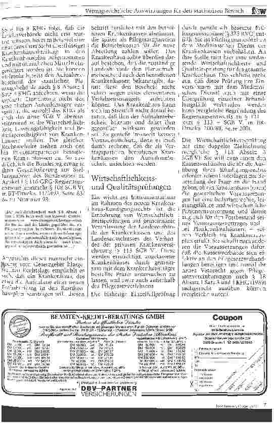 Vorschauseite 4: Vertragsrechtliche Auswirkungen für den stationären Bereich