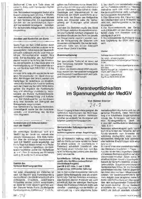 Vorschauseite 2: Aspekte eines tödlichen Narkoseunfalls
