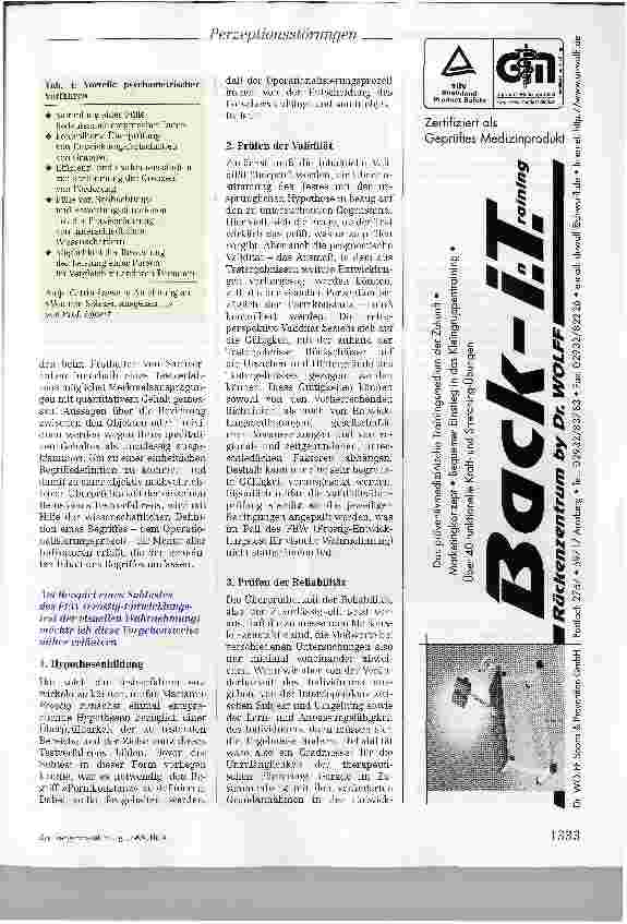 Vorschauseite 4: Physiotherapeutische Diagnostik bei Perzeptionsstörungen