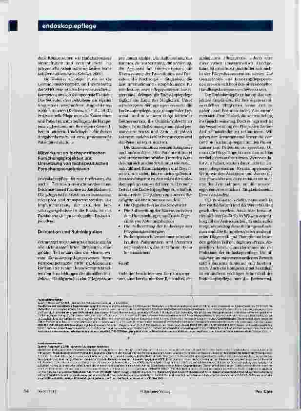Vorschauseite 3: Die Pflege in der Endoskopie