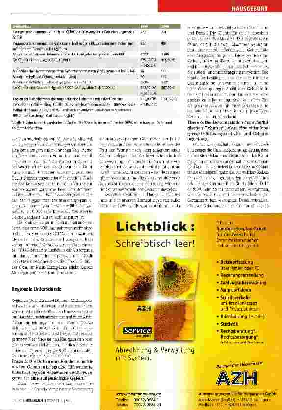Vorschauseite 3: Stirbt die Hausgeburtshilfe aus?