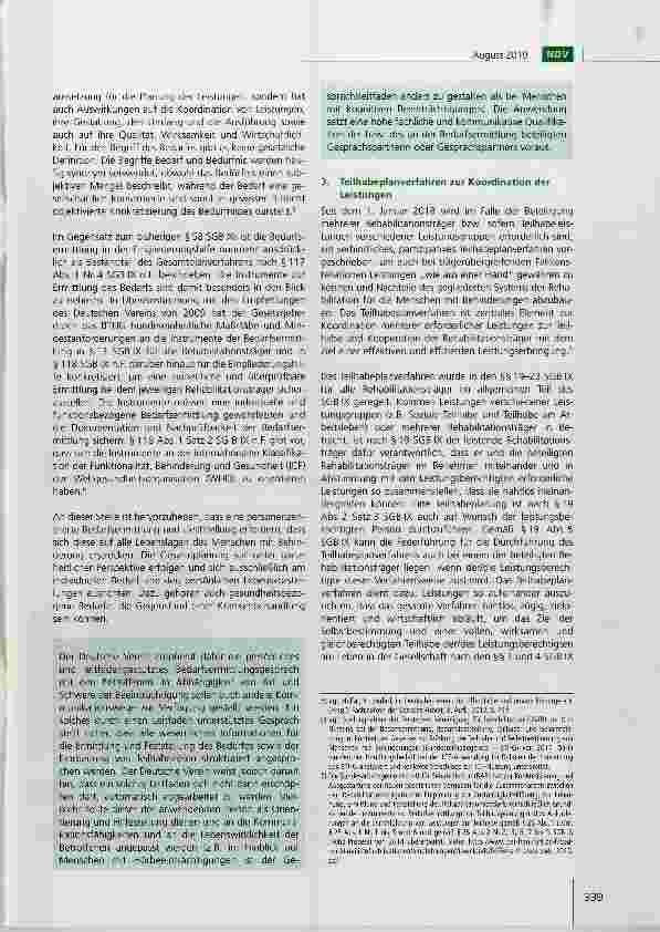 Vorschauseite 3: Empfehlungen des Deutschen Vereins zur Gesamtplanung in der Eingliederungshilfe und ihr Verhältnis zur Teilhabeplanung