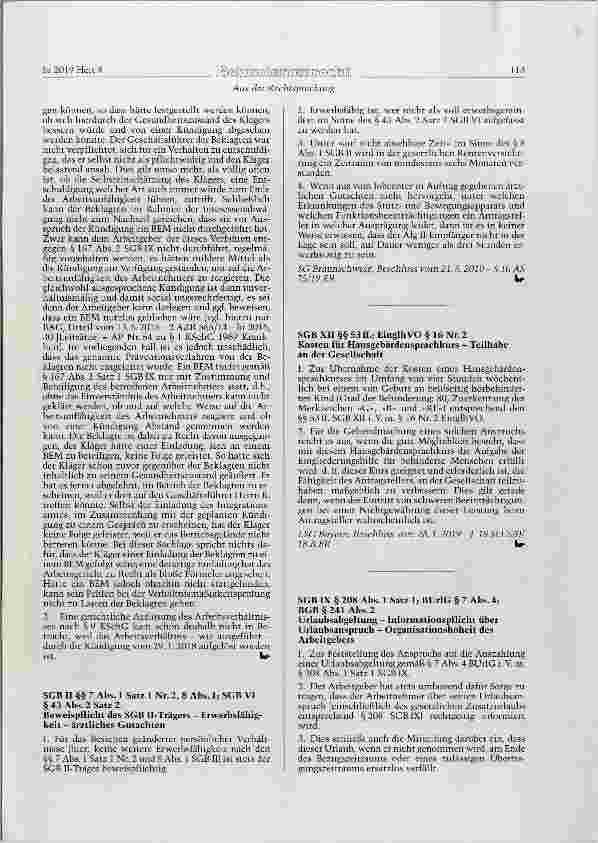 Vorschauseite 3: KSchG § 1; SGB IX § 167 Krankheitsbedingte Kündigung betriebliches Eingliederungsmanagement