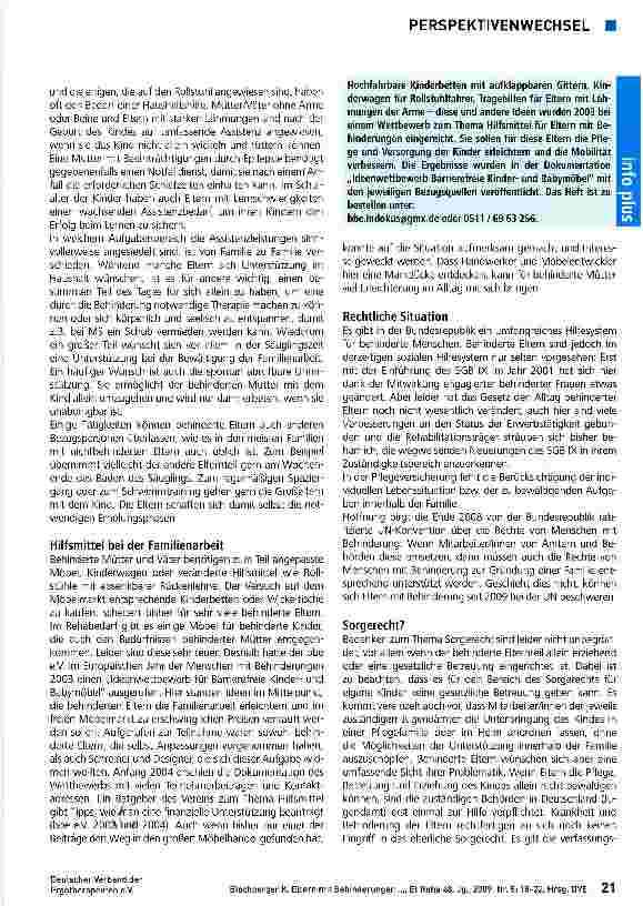 Vorschauseite 4: Eltern mit Behinderungen und chronischen Erkrankungen