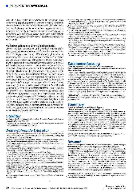 Vorschauseite 5: Eltern mit Behinderungen und chronischen Erkrankungen